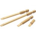 Draper Expert Titanium Slotted Screwdriver Bit 6mm 75mm Pack of 2