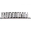 Draper 10 Piece 1/4″ Drive Hex Socket Set Metric on Rail 1/4″