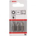 Bosch Square Extra Hard Screwdriver Bit R2 Square 25mm Pack of 3