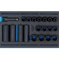 Draper 20 Piece 1/2″ Drive Impact Socket Set In Eva Insert Tray 1/2″