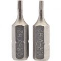 Draper Hex Screwdriver Bit Hex 2mm 25mm Pack of 2