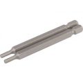 Draper Hex Screwdriver Bit Hex 3mm 75mm Pack of 2