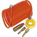 Sealey AHK03 Coiled Air Line Hose Kit 5mm 5m