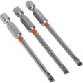 Sealey Slotted Colour Coded Screwdriver Bit 4mm 75mm Pack of 3