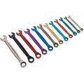 Sealey 12 Piece Multi-Coloured Combination Ratchet Spanner Set