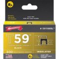 Arrow T59 Insulated Staples 8mm Black Pack of 300