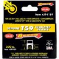 Arrow T59 Insulated Wide Staples 8mm Clear Pack of 300