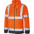 Dickies Mens High Vis Soft Shell Jacket Orange / Navy S