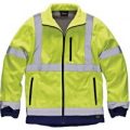 Dickies Mens High Vis Soft Shell Jacket Yellow / Navy 2XL