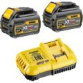 DeWalt 54v Cordless XR FLEXVOLT Twin Li-ion Battery & Fast Charger Pack 6ah