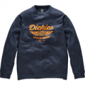 Dickies Mens Everett Sweatshirt Navy / Orange 4XL