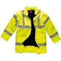 Dickies Mens High Vis Motorway Safety Jacket Yellow 2XL