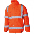 Dickies Mens High Vis Bomber Jacket Orange 4XL