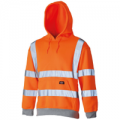 Dickies Mens High Vis Safety Hooded Sweatshirt Orange M