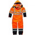 Dickies High Vis Waterproof Safety Overalls Orange / Navy XL