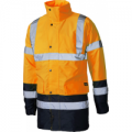 Dickies Mens High Vis Parka Safety Jacket Orange / Navy M