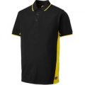 Dickies Mens Polo T Shirt Black / Yellow 3XL