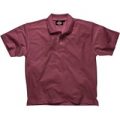 Dickies Mens Short Sleeve Polo Shirt Burgundy 2XL