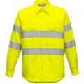 Portwest Mens Chest Pocket Hi Vis Work Shirt Yellow 2XL