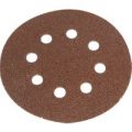 Faithfull 125mm Hook & Loop Perforated Sanding Discs 125mm Coarse Pack of 5