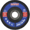 Faithfull Zirconium Abrasive Flap Disc 115mm Fine