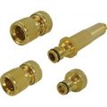 Faithfull Brass Garden Nozzle & Fittings Kit 4 Piece