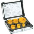 Faithfull 9 Piece Electricians HSS Bi Metal Hole Saw Set