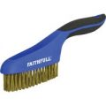 Faithfull Brass Wire Scratch Brush 4 Rows