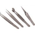 Faithfull 4 Piece Stainless Steel Tweezer Set