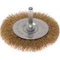 Faithfull Brass Wire Wheel Brush 75mm 6mm Shank