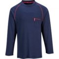 Biz Flame Long Sleeve Flame Resistant T Shirt Navy 3XL