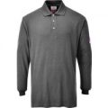 Modaflame Flame Resistant Antistatic Long Sleeve Polo Shirt Grey L