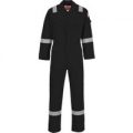 Biz Flame Flame Resistant Super Lightweight Antistatic Coverall Black Large 32″