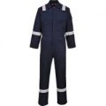 Biz Flame Flame Resistant Super Lightweight Antistatic Coverall Navy Blue Large 32″