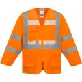 Glowtex Ezee Zip Front Executive Hi Vis Jacket Orange 3XL