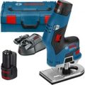 Bosch GKF 12 V-8 12v Cordless Fixed Base Palm Router 2 x 3ah Li-ion Charger Case