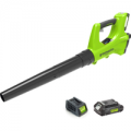 Greenworks G24AB 24v Cordless Axial Garden Leaf Blower 1 x 2ah Li-ion Charger