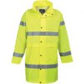 Portwest Hi Vis Long Rain Coat Yellow XL