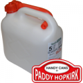 Paddy Hopkirk Plastic Fuel Can 5l Clear