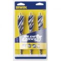 Irwin 3 Piece Blue Groove 6X Wood Drill Bit Set