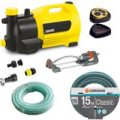 Karcher GP 50 MC Surface Water Pump with Garden Hose & Oscillating Sprinkler Kit 240v