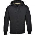 Portwest Mens Nickel Zip Front Hoodie Black 2XL