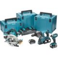 Makita DLX3049PTJ 18v Cordless LXT 3 Piece Power Tool Kit 4 x 5ah Li-ion Twin Battery Charger Case