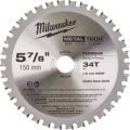 Milwaukee Endurance Metal Steel Cutting Circular Saw Blade 150mm 34T 20mm