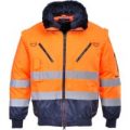 Portwest Hi Vis 3 in 1 Pilot Jacket Orange / Navy 4XL