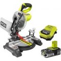 Ryobi EMS190DCL ONE+ 18v Cordless Mitre Saw 190mm 1 x 2.5ah Li-ion Charger No Case