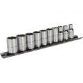 Siegen 10 Piece 1/4″ Drive Hexagon WallDrive Socket Set Metric 1/4″