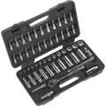 Siegen 52 Piece 3/8″ Drive Hexagon WallDrive Socket Set Metric 3/8″