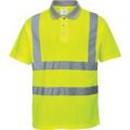 Portwest Class 2 Hi Vis Ribbed Polo Shirt Yellow M