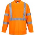 Portwest Long Sleeved Class 3 Hi Vis Pocket T Shirt Orange L